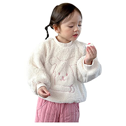 Girls' Sweater Autumn and Winter Children's Cartoon top Girls' Pullover Children's Velvet Thickened