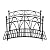 Kinfant Metal Garden Bridge – Heightened Patio Outdoor Bridge with Safety Guardrails, Decorative Landscaping Iron Footbridge for Backyard Creek Lawn Stream, Black