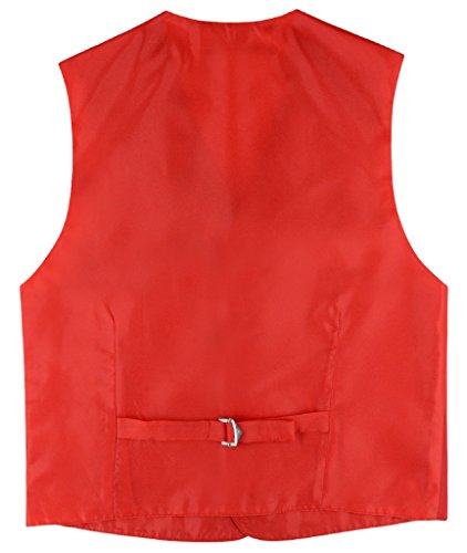 BOY'S Dress Vest & BOW Tie Solid RED Color BowTie Set2
