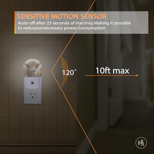 Image of Highland Cow Wildflowers Night Light,Night Lights Plug into Wall with Dusk to Dawn Sensor,Lamp for Bedroom Bathroom Hallway Nightlight for Women Girls