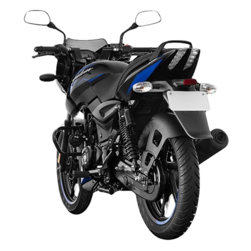 Image of Bajaj Pulsar 125 Di Carbon Ug Motorcycle /Motorbike - Ebony Black & Blue Decals - Ex-Showroom
