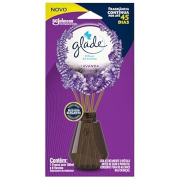Glade Aromatizador de Ambiente, Difusor Aroma Lavanda, 100ml e 6 Varetas