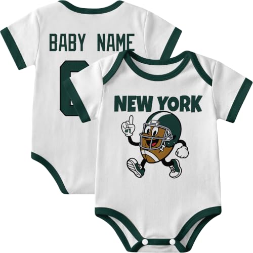 Image of KREDE Baby Clothes Custom Short Sleeves for Baby Boy Gifts | Custom Bodysuit with Number Name Gifts for Baby