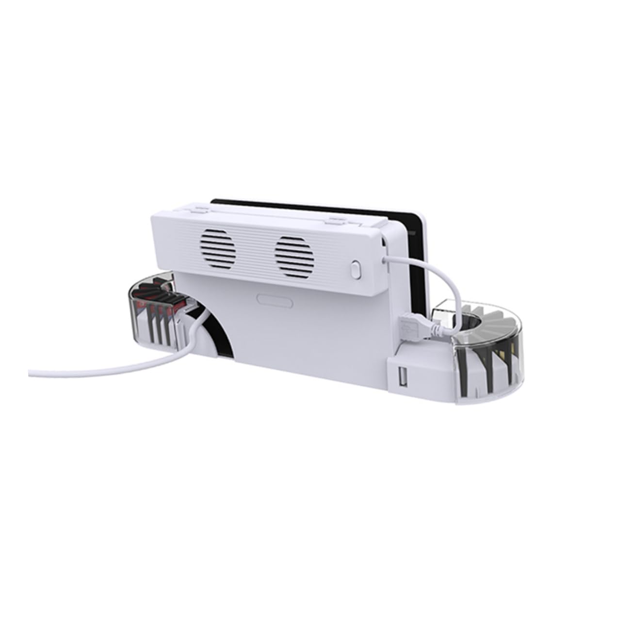 SOLUSTRE 1 set Dock Raffreddamento e Caricatore per Switch Oled Base con Silenziosa Caricatore per Gamepad Schede per Dissipazione Calore e Console