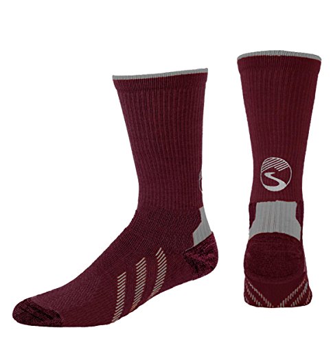 Showers Pass Reflective Torch Crew Sock, Bordeaux, Small/Medium #TOP7