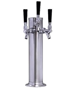 Kegco KC D4743TT-BRUSH Dreifach Bierturm