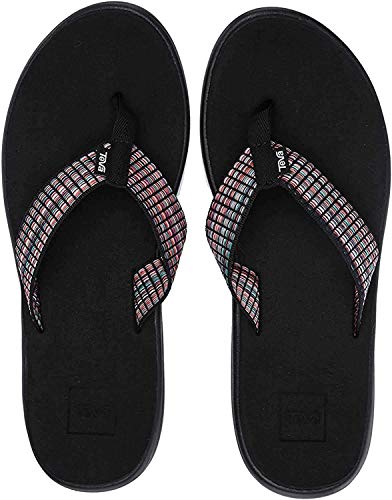 Teva Women's Voya Flip-Flop, Bar Street Multi Black, 10 #TOP7