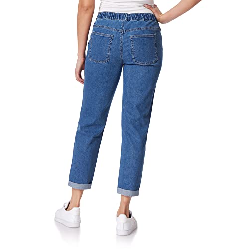 WallFlower Women's Tomboy Jogger Denim Mid-Rise Insta Stretch Juniors Jeans2