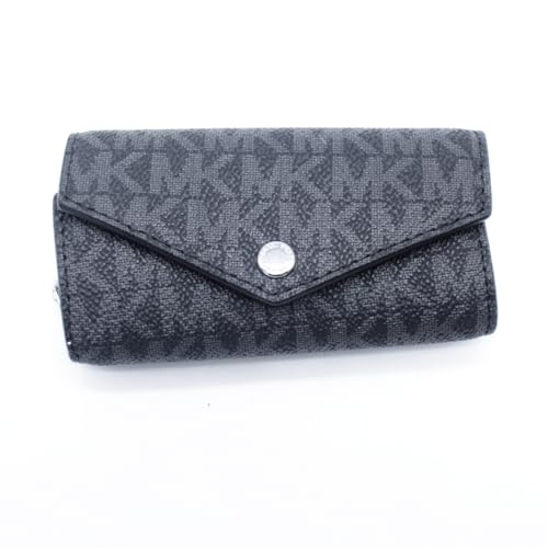 新品 マイケルコース MICHEAL KORS グレーホワイト キーケース 新品 MICHEAL KORS マイケルコース シグネチャーグレー キー