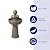 Puulye 37.80” H Outdoor Water Fountain Made with Eco-Friendly Recyclable Materials, Polyethylene Cascading Waterfall Water Fountain Outdoor, Garden Decor with LED Light for Patio, Backyard (Andesite)