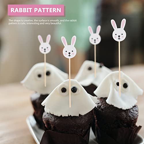 Zerodeko 1 Embalagem Coelho Bolo Topper Páscoa Coelhinho Cupcake Toppers para Crianças Meninas Festa