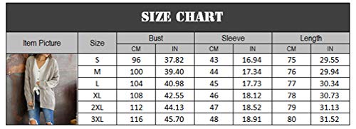 Cardigã feminino casual de manga comprida para outono e inverno, Branco, M