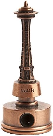 Seattle Space Needle Pencil Sharpener, Perfect Gift or Souvenir, Bronze, 3.8 Inches Tall