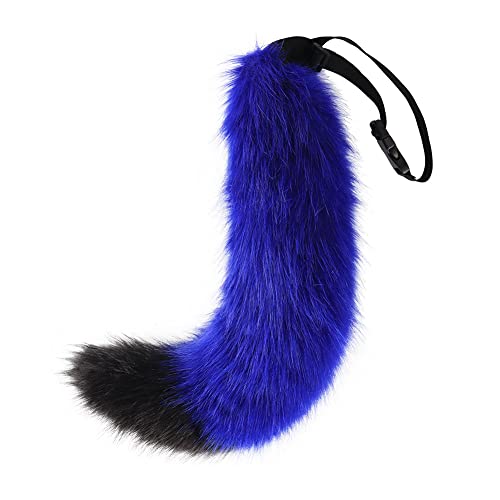 Lolita Beast Tail Fox Cat Tail Carnival Halloween Fashion Costume Comic-Con Party Cosplay for Children and Teens (Blue-Black)