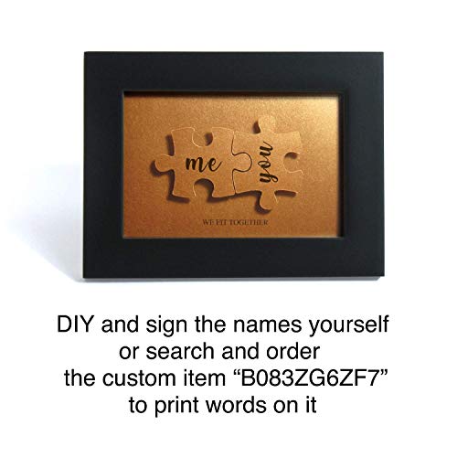 We Fit Together Puzzle Paper Cut Art - Bronze 8Th Anniversary Gift For Him Or Her, Diy The Name And Date On Jigsaw, Valentines Day Gift From Wife #TOP4