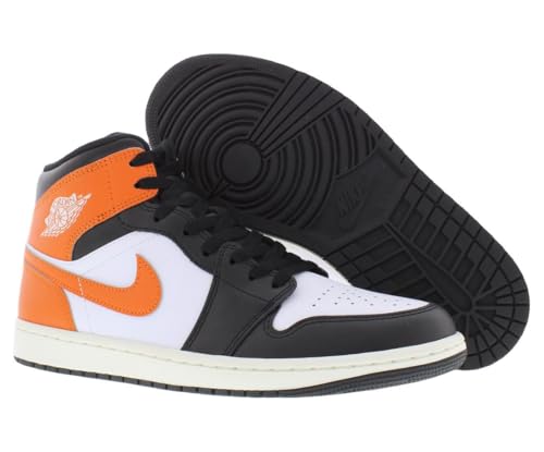 Nike Air Jordan 1 Mid Leather Mens Shoes Size 11.5, Color: Starfish/Black/White/Sail by Nike - Used condition - Image 4
