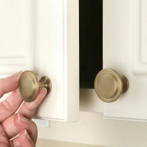 homdiy 20 Pack Champagne Bronze Zinc Cabinet Knobs for Kitchen, Bathroom