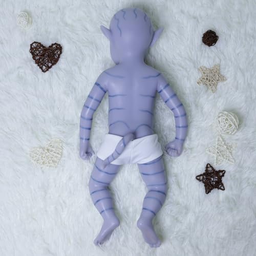 Muñeco Bebé Reborn Silicona Azul 18 Pulgadas miniatura 2