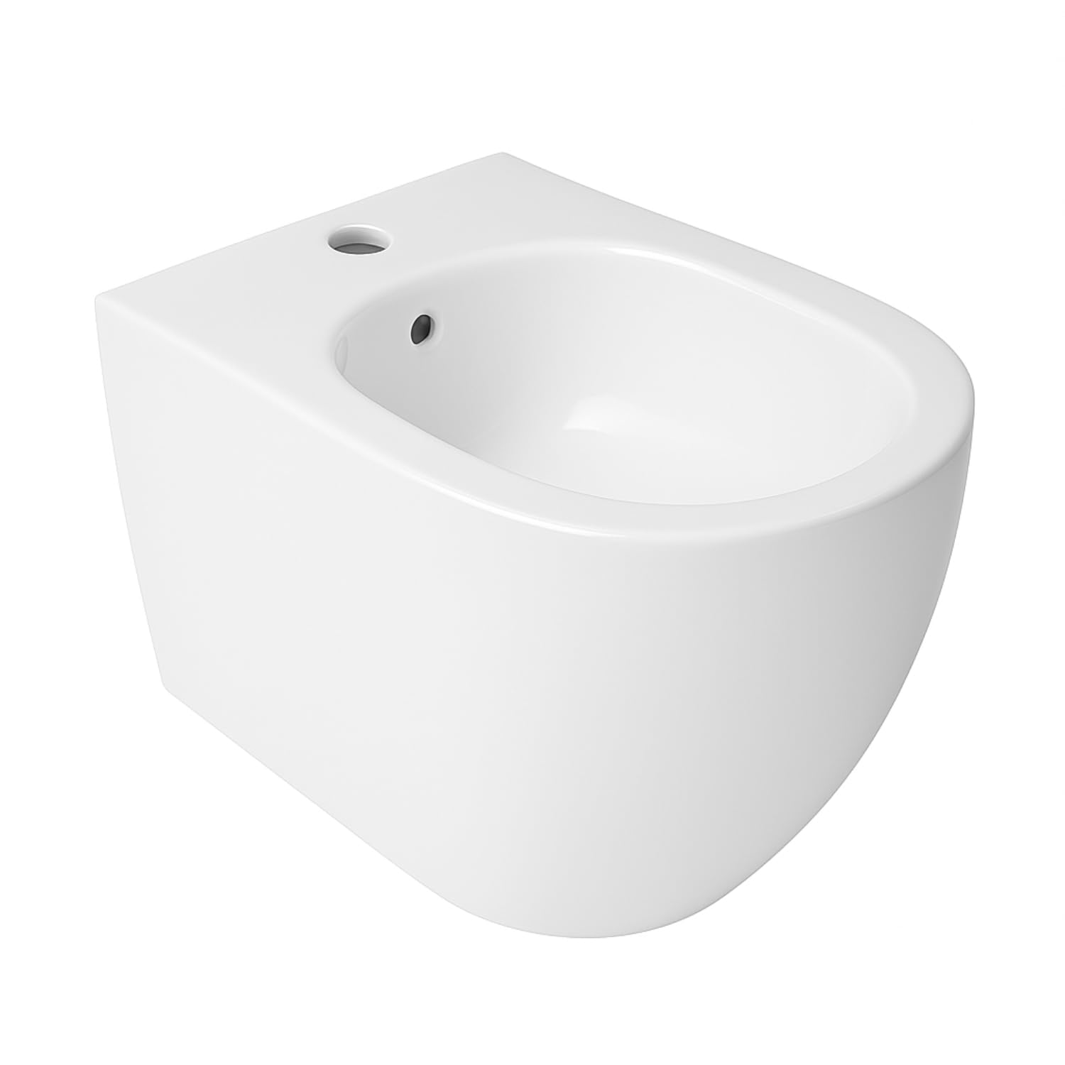 Bidet Filo Muro Infinity Bianco Lucido, Made in Italy – Sanitari Bagno Filomuro Moderni a Terra, Design Elegante e Raffinato - Facile Installazione, Alta Qualità e Comfort (Bidet, Bianco Lucido)