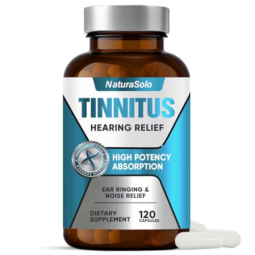 Tinnitus Relief for Ringing Ears 120 Capsule Natural Tinnitus Relief Capsule for Relieve Ear Ringing & Reduce Ear Noise Improve Sleep Focus & Hearing Comfort