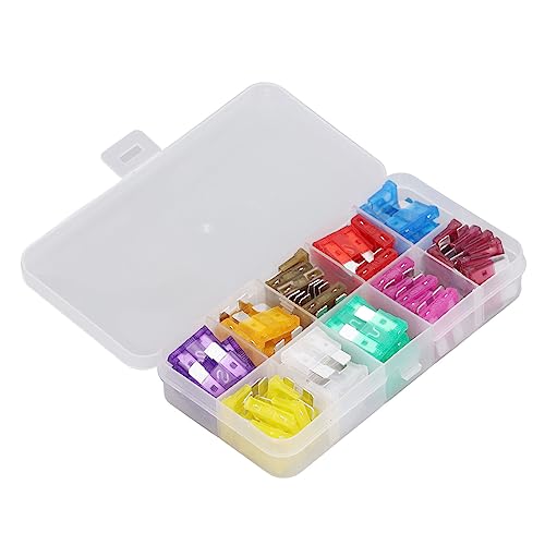 Kit de fusibles automotrices intercambiables tamaño medio, 80 piezas con diseño plug-in para autos, RV, marinos y motocicletas miniatura 2
