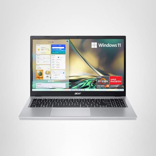 acer Aspire 3 A315-24P-R7VH Slim Laptop | 15.6" Full HD | AMD Ryzen 3 7320U Quad-Core | AMD Radeon Graphics | 8GB LPDDR5 | 128GB NVMe SSD | Wi-Fi 6 | Windows 11 Home