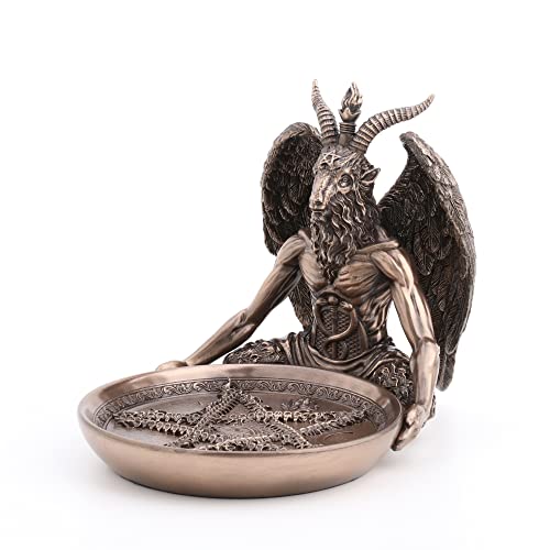 Estatua Baphomet acabado bronce 5.75 pulgadas miniatura 4