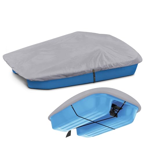 Pedal Boat Cover Heavy Duty Waterproof & Anti-UV Paddle Boat Cover with Windproof Buckle Straps (Grey)