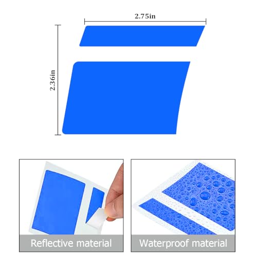 Image of Mandark 24PCS Car Wheel Rims Decal Stripes, Reflective Vehicle Tire Rim Stickers for 18-21 Inch Wheels, Safety Auto Exterior Hash Stripe Sticker Decoration, Universal for SUV, Truck, RV (Blue)