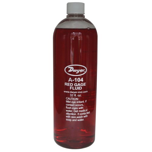 Dwyer® Red Gage Fluid, A-104, 1 qt Bottle, 826 Specific Gravity
