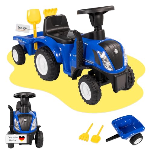 Rutschauto Traktor ab 1 Jahr | Kinderauto mit Anhänger | Rutschfahrzeug...