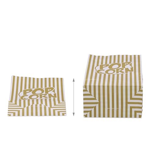 Bolsas de palomitas retro doradas en pack de 144 para eventos elegantes 7