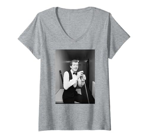 Mujer Steve Davis Snooker 6 Veces campeón del Reino Unido 1985 Camiseta Cuello V