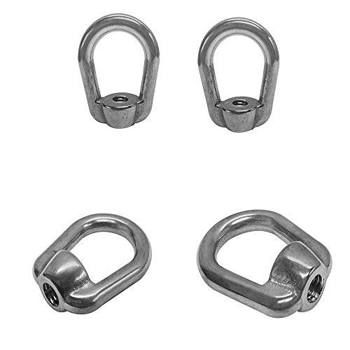 Eye Nut 3/4 Inch UNC Tap Thread Stainless Steel Capacity 4,700 LBS 4 PC