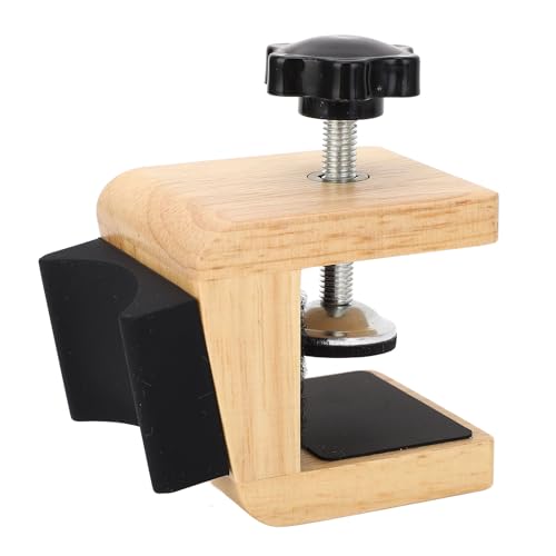 LiebeWH Guitar Table Clamp Wooden Guitar Neck Rest Adjustable Desk Edge Clamp with Silicone Pad for Electric and Bass Guitars