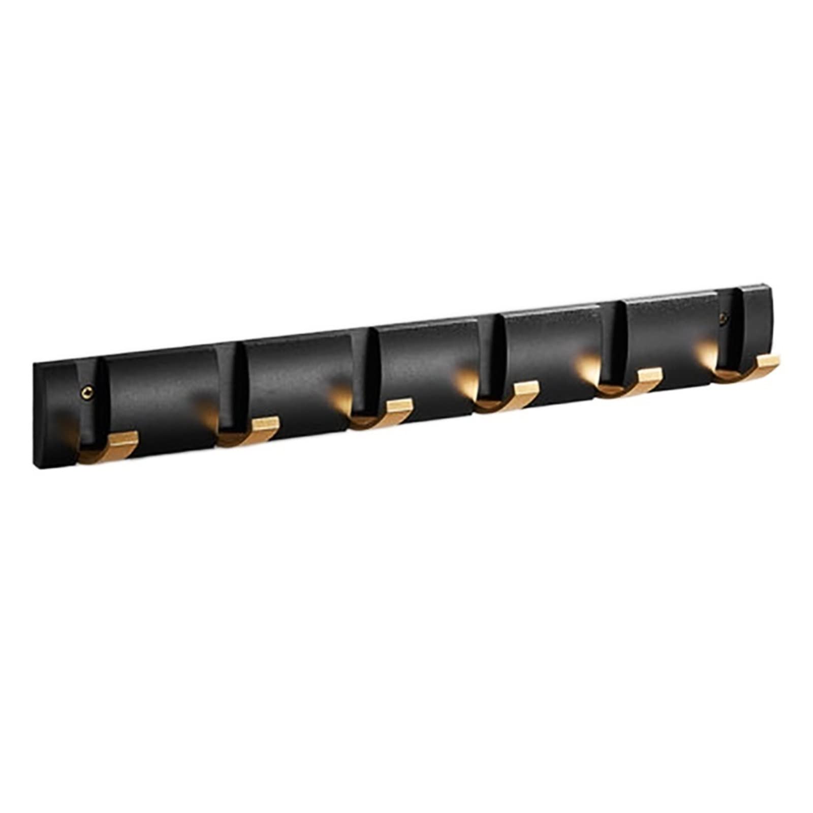 Percha colgante de pared Ganchos montados en la pared Colgador de toallas Instalación de clavos Ganchos de pared Abrigo Soporte for ropa Abrigos for baño de pared Percha colgante ( Color : BLACK GOLD