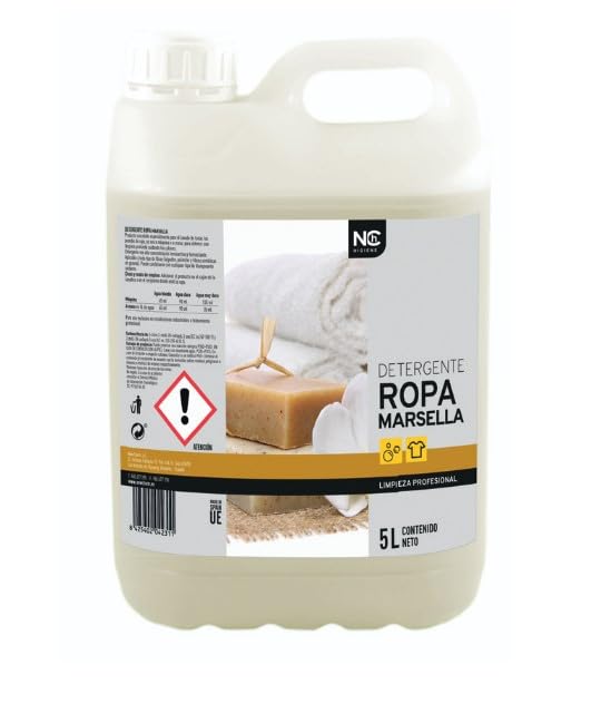 NC - Detergente para Ropa con Jabón de Marsella – ¡Limpieza Profunda y Cuidado Natural! 5 Litros.