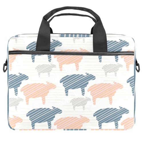 Sac à bandoulière pour ordinateur 13 à 14.5 pouces motif mouton