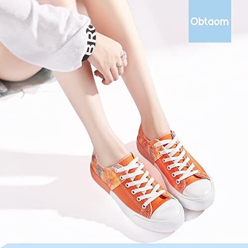 Image of Obtaom Unisex Canvas Shoes Low Top Fashion Sneakers Slip on Walking Shoe