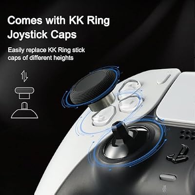 AKNES GuliKit TMR Electromagnetic Joysticks Replacement for DualSense PS5 / PS5 Edge Controller, Thumbstick Grips for PlayStation 5 Controller, Thumbstick Caps Included