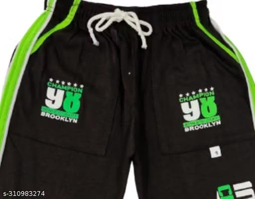 Image of Boys Jogger Track Pants with Graphic Print, Pack of 3