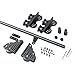 CCTC Retractable Rolling Ladder Hardware Kit - Round Track/Rail + Floor Roller, 3.3-20ft, Steel Round Tube Mobile Ladder Track for Home/Indoor/Loft/Library