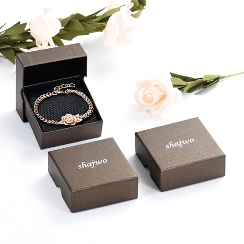 shajwo Cremation Jewelry Rose Flower Urn Bracelet for Human Ashes for Women Girl Adjustable Memorial Keepsake Link Bracelet 7