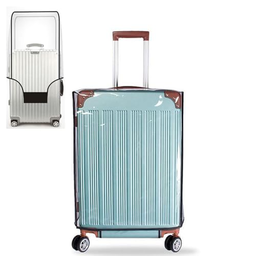 MosaiRudo Clear PVC Luggage Cover Protectors Transparent Travel Luggage Protector for Wheeled Suitcase (Thickness 0.2mm, 28inch)