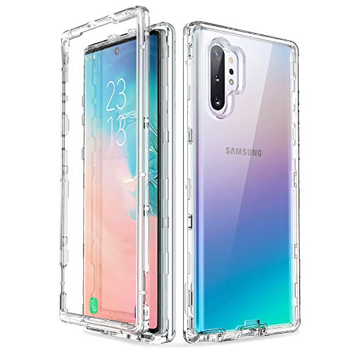 ULAK Compatible with Samsung Note 10 Plus 5G Case, Heavy Duty Shockproof Rugged Transparent Soft TPU Protective Cover for Samsung Galaxy Note 10 Plus 5G (2019) Without Screen Protector, Clear