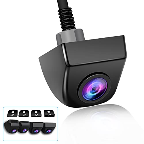 【Angle réglable】 AHD & CVBS Caméra de Recul Voiture IP68 Camera de Recul étanche avec 4 Entretoises Vision Nocturne 140 ° Camera Arrière Universelle 12V