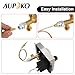 Aupoko Low Pressure LPG Propane Gas Flame Failure Safety Control Valve Kit Comes with M8*1 Thread Thermocouple and A Zinc Alloy Knob, Fits for Gas Grill, Heater, Fire Pit (50,000 BTU, 1/2 PSI)