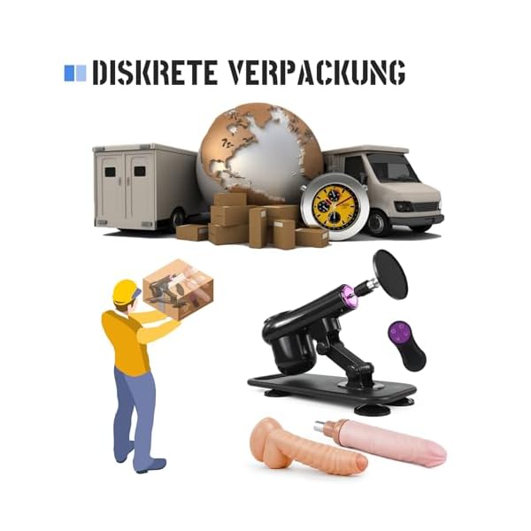 Sexmaschine,Automatische Fickmaschine mit Fernbedienung,Sexspielzeug für Frauen und Mann,3XLR-Schnittstelle Liebesmaschine mit Dildo und Saugnapf Adapter,Geschwindigkeit und Winkel Dildomaschine – Bild 8