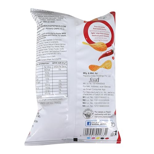 Image of Lay's Wafer Chips, Red Chilli, 48 gm