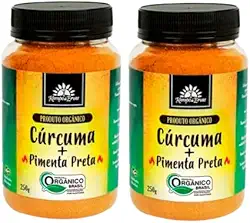 Kit 2X: Cúrcuma com Pimenta Preta Orgânico Kampo de Ervas 250g